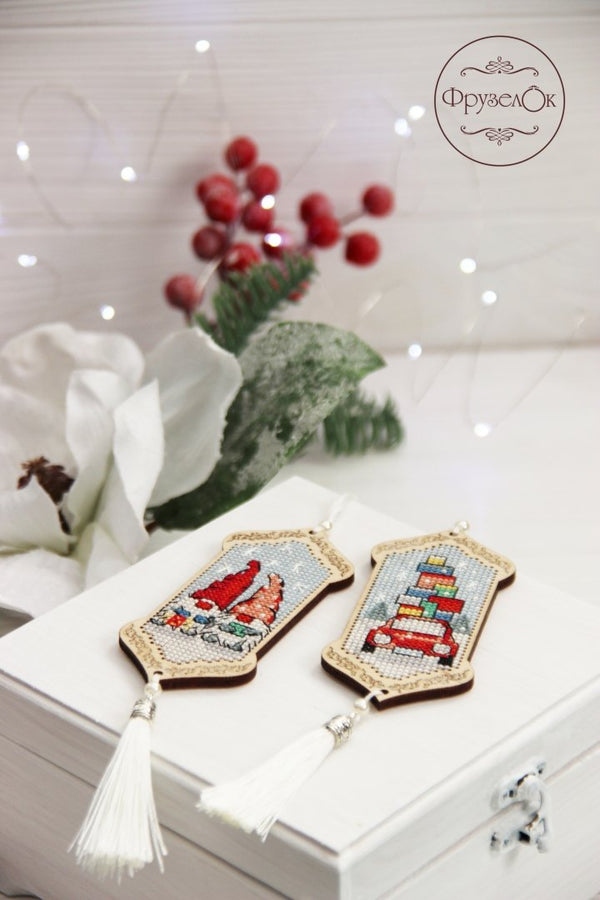 DIY Cross stitch kit on wood