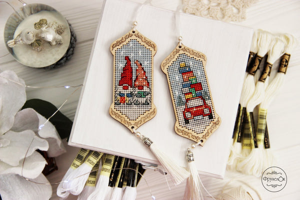 DIY Cross stitch kit on wood