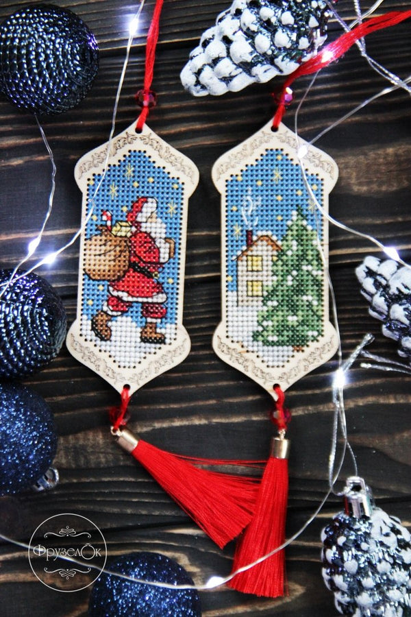 DIY Cross stitch kit on wood