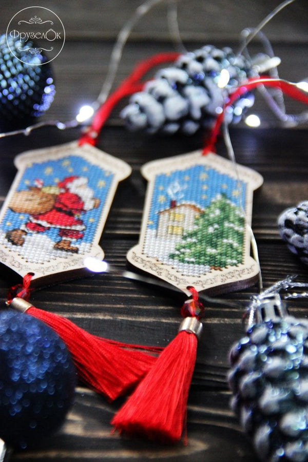 DIY Cross stitch kit on wood