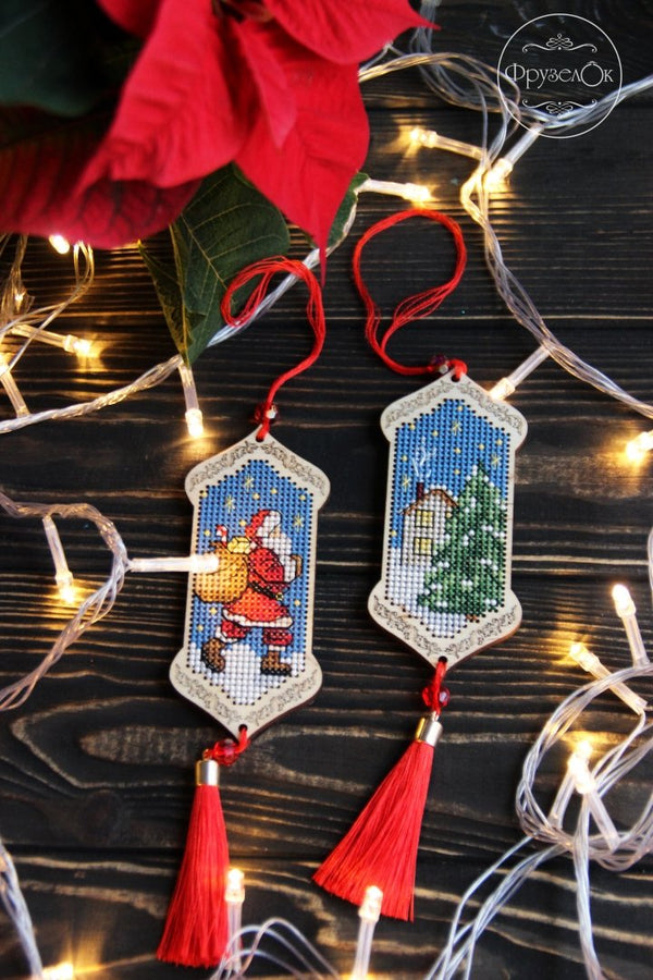 DIY Cross stitch kit on wood