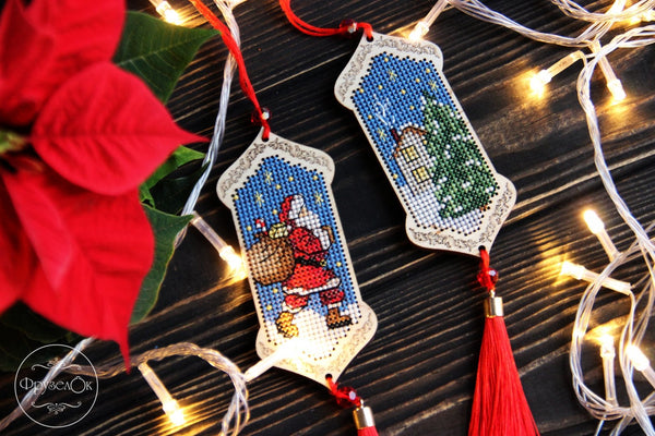 DIY Cross stitch kit on wood