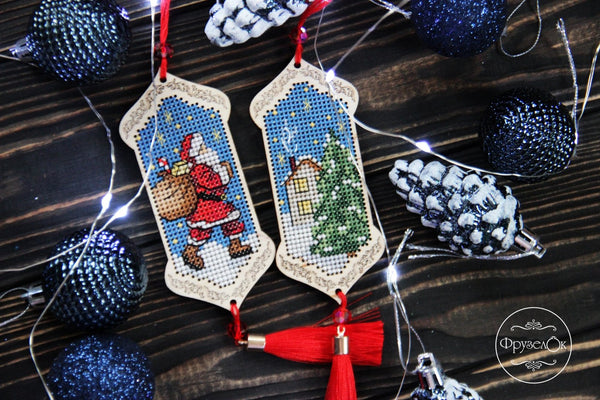 DIY Cross stitch kit on wood