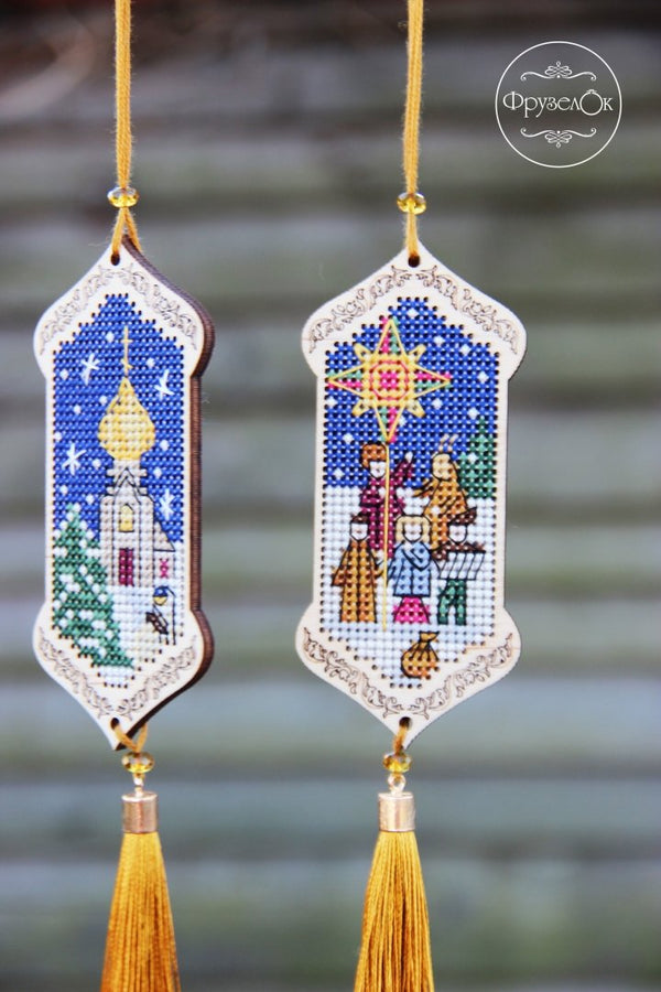 DIY Cross stitch kit on wood