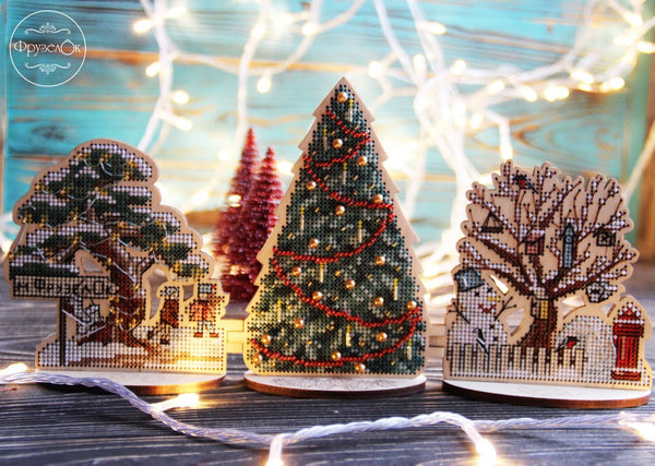 DIY Cross stitch kit on wood