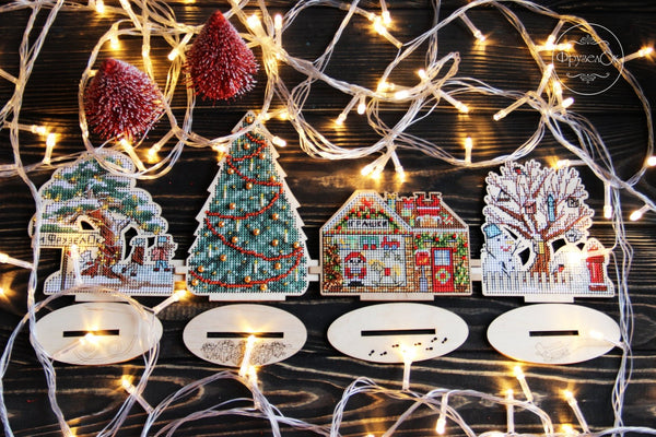 DIY Cross stitch kit on wood