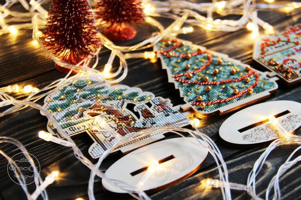 DIY Cross stitch kit on wood