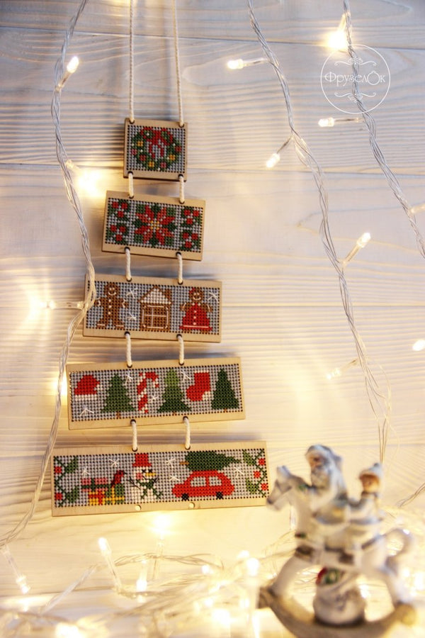 DIY Cross stitch kit on wood