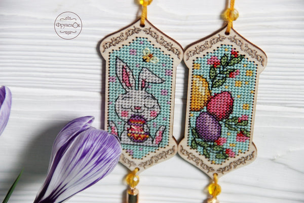 DIY Cross stitch kit on wood