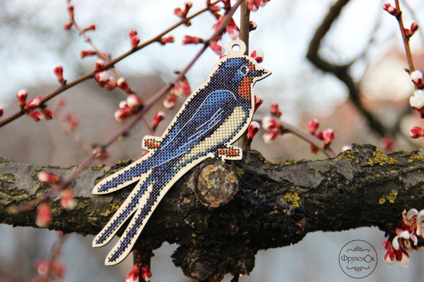 DIY Cross stitch kit on wood