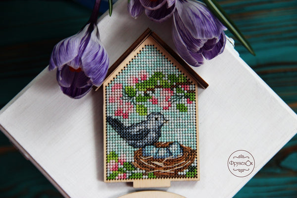 DIY Cross stitch kit on wood