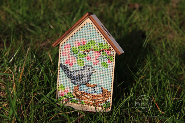 DIY Cross stitch kit on wood