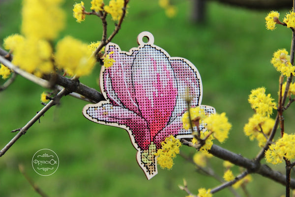 DIY Cross stitch kit on wood