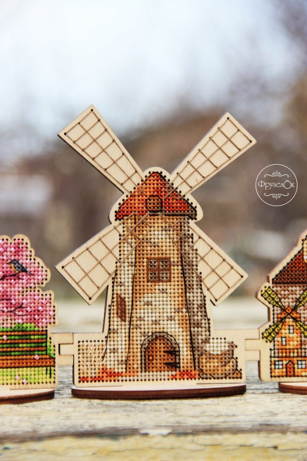 DIY Cross stitch kit on wood