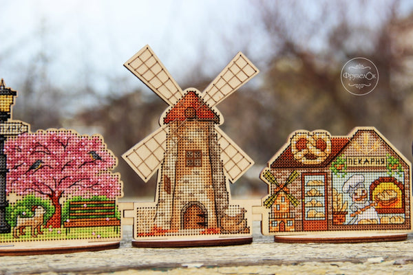 DIY Cross stitch kit on wood