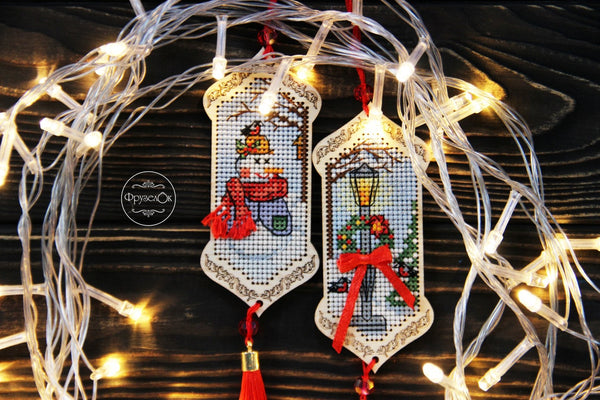 DIY Cross stitch kit on wood