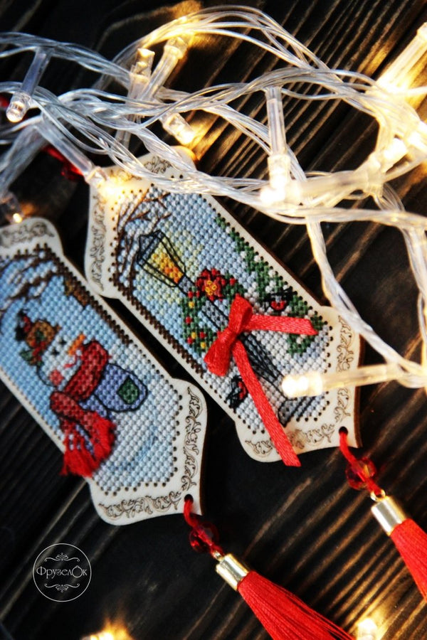 DIY Cross stitch kit on wood