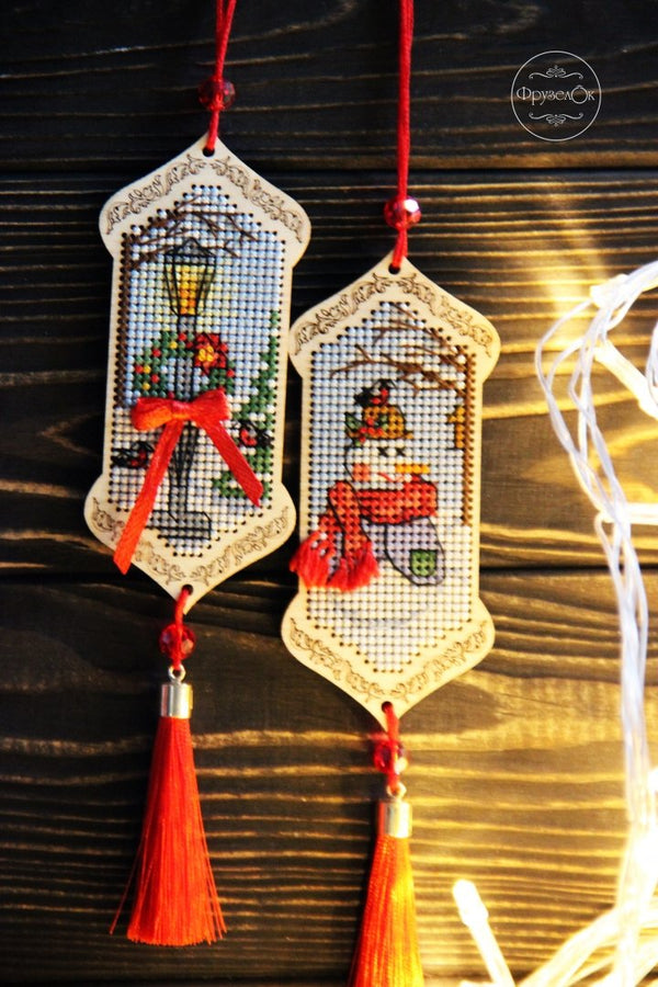 DIY Cross stitch kit on wood