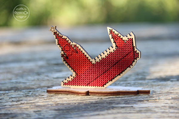 DIY Cross stitch kit on wood