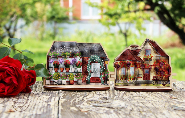 DIY Cross stitch kit on wood