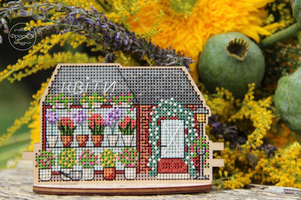 DIY Cross stitch kit on wood