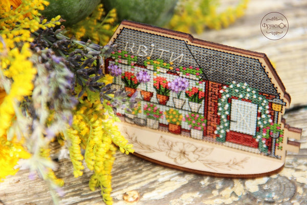 DIY Cross stitch kit on wood