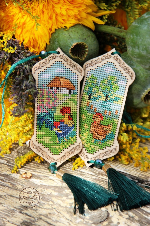 DIY Cross stitch kit on wood