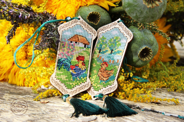 DIY Cross stitch kit on wood