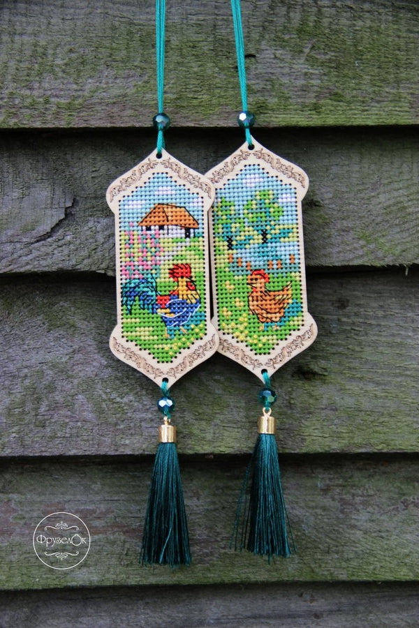 DIY Cross stitch kit on wood