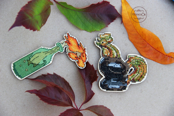 DIY Cross stitch kit on wood