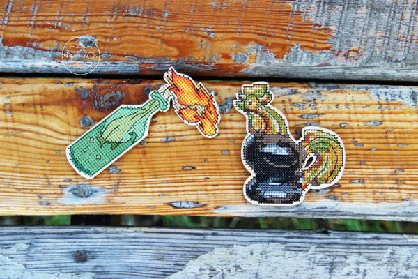 DIY Cross stitch kit on wood