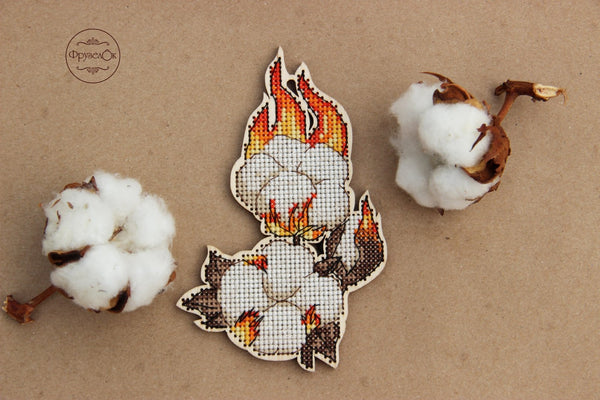 DIY Cross stitch kit on wood