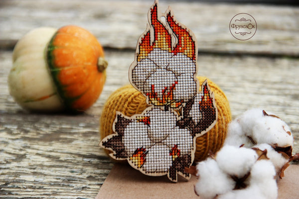 DIY Cross stitch kit on wood