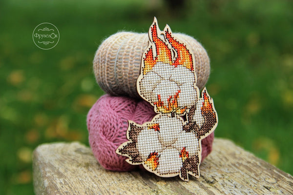 DIY Cross stitch kit on wood