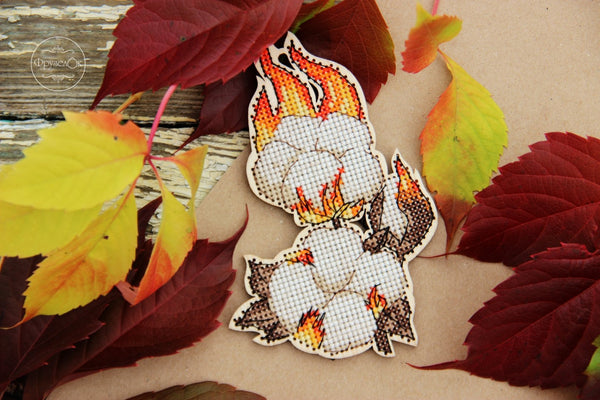 DIY Cross stitch kit on wood