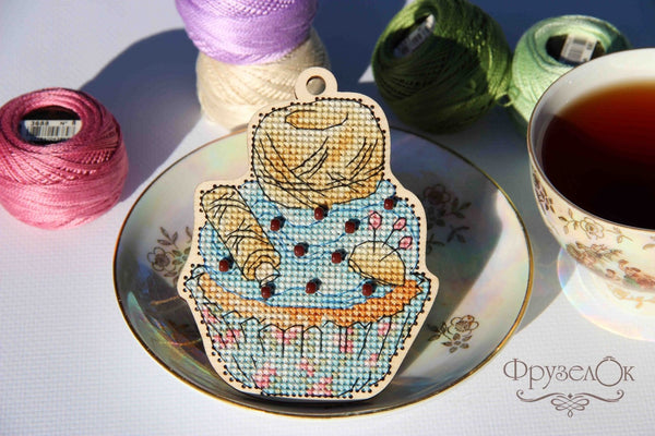 DIY Cross stitch kit on wood