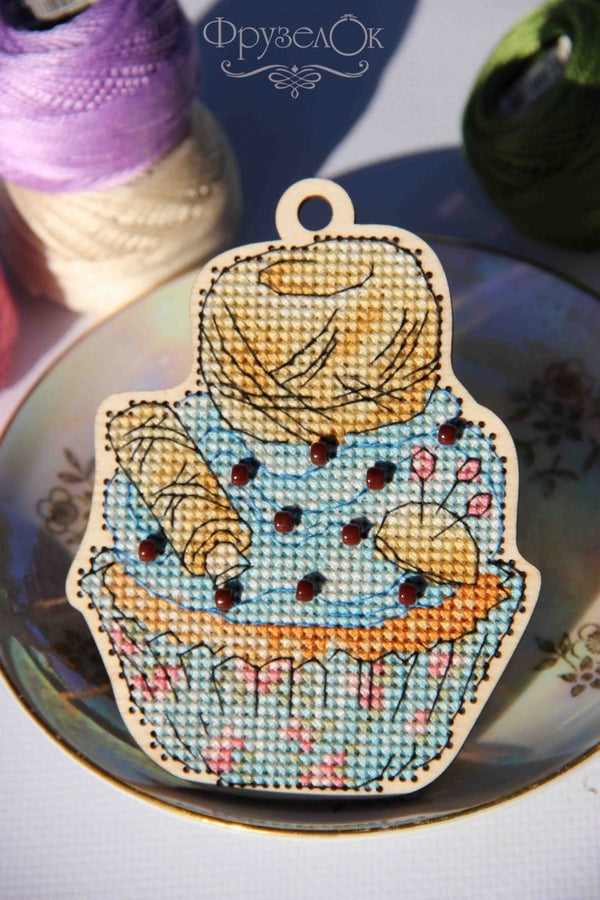 DIY Cross stitch kit on wood