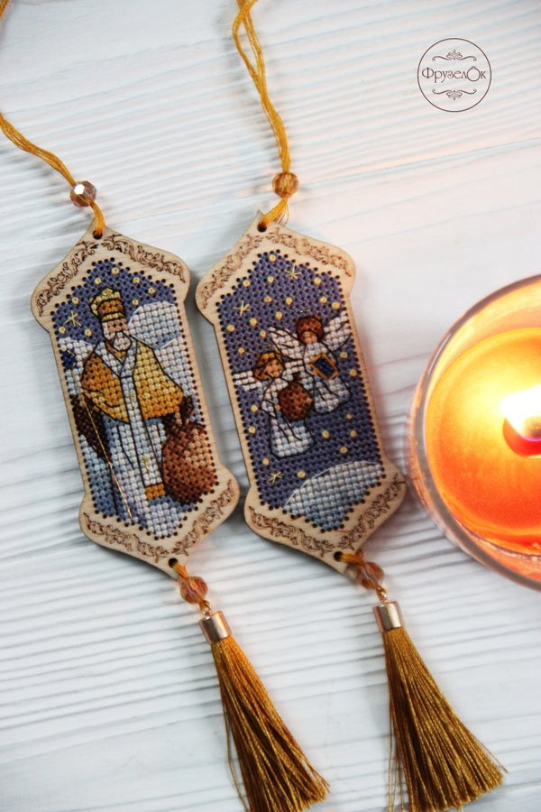 DIY Cross stitch kit on wood