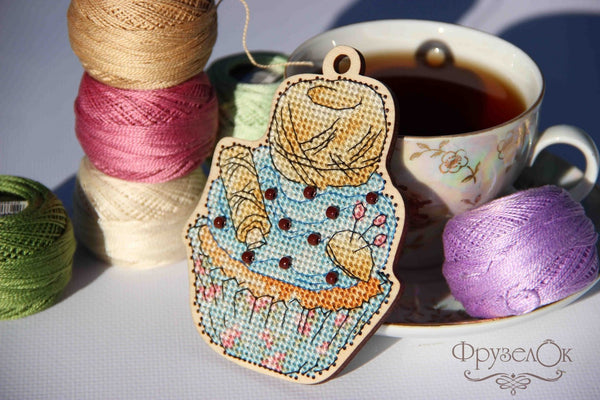 DIY Cross stitch kit on wood