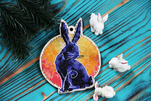 DIY Cross stitch kit on wood