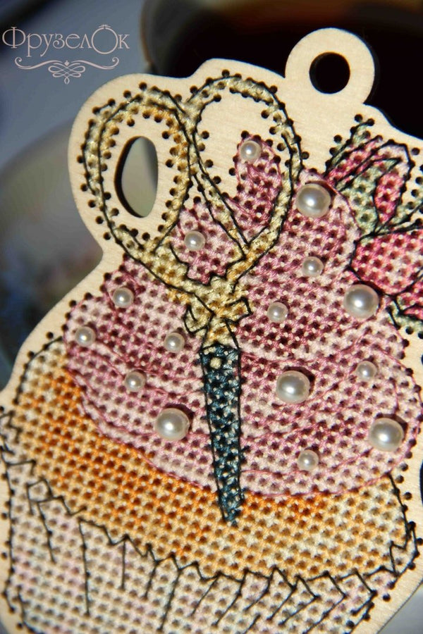 DIY Cross stitch kit on wood