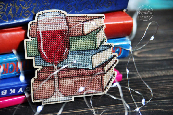 DIY Cross stitch kit on wood