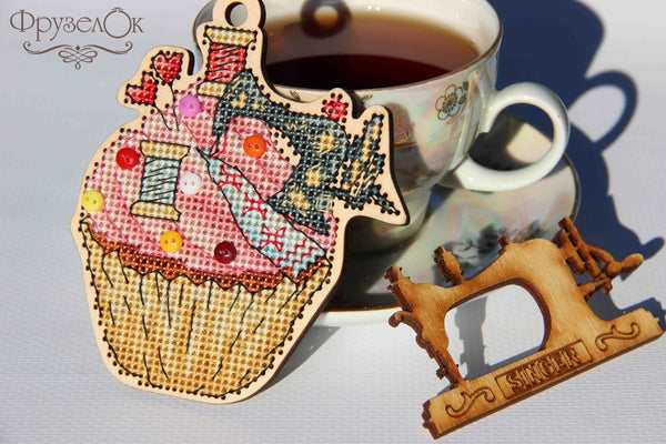 DIY Cross stitch kit on wood