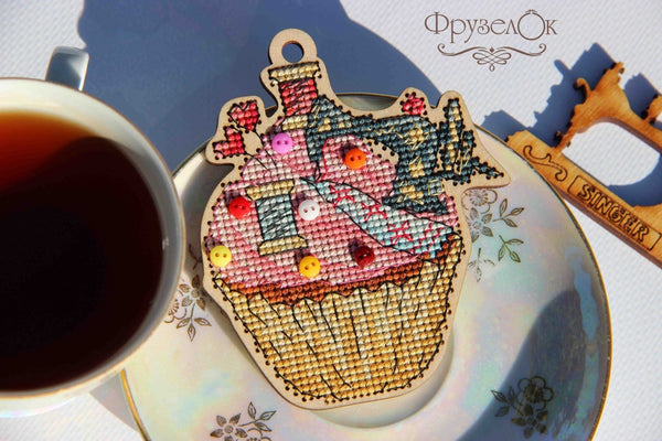 DIY Cross stitch kit on wood