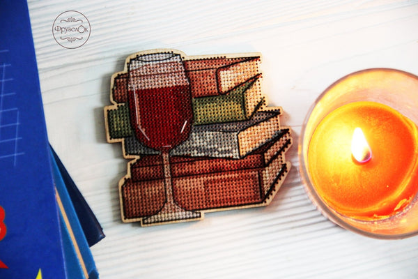 DIY Cross stitch kit on wood