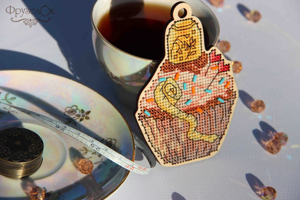 DIY Cross stitch kit on wood