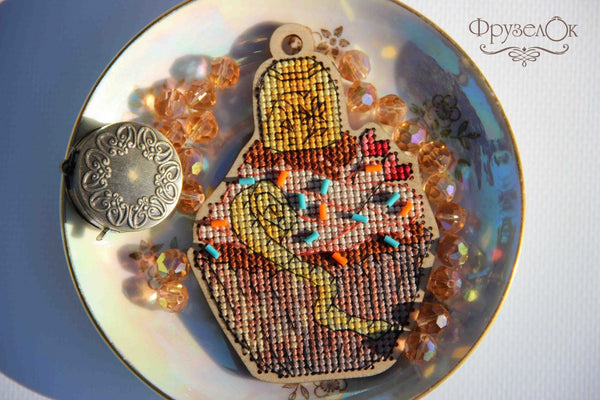 DIY Cross stitch kit on wood