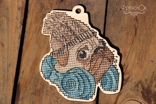 DIY Cross stitch kit on wood