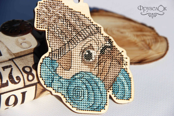 DIY Cross stitch kit on wood