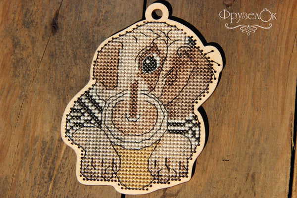 DIY Cross stitch kit on wood